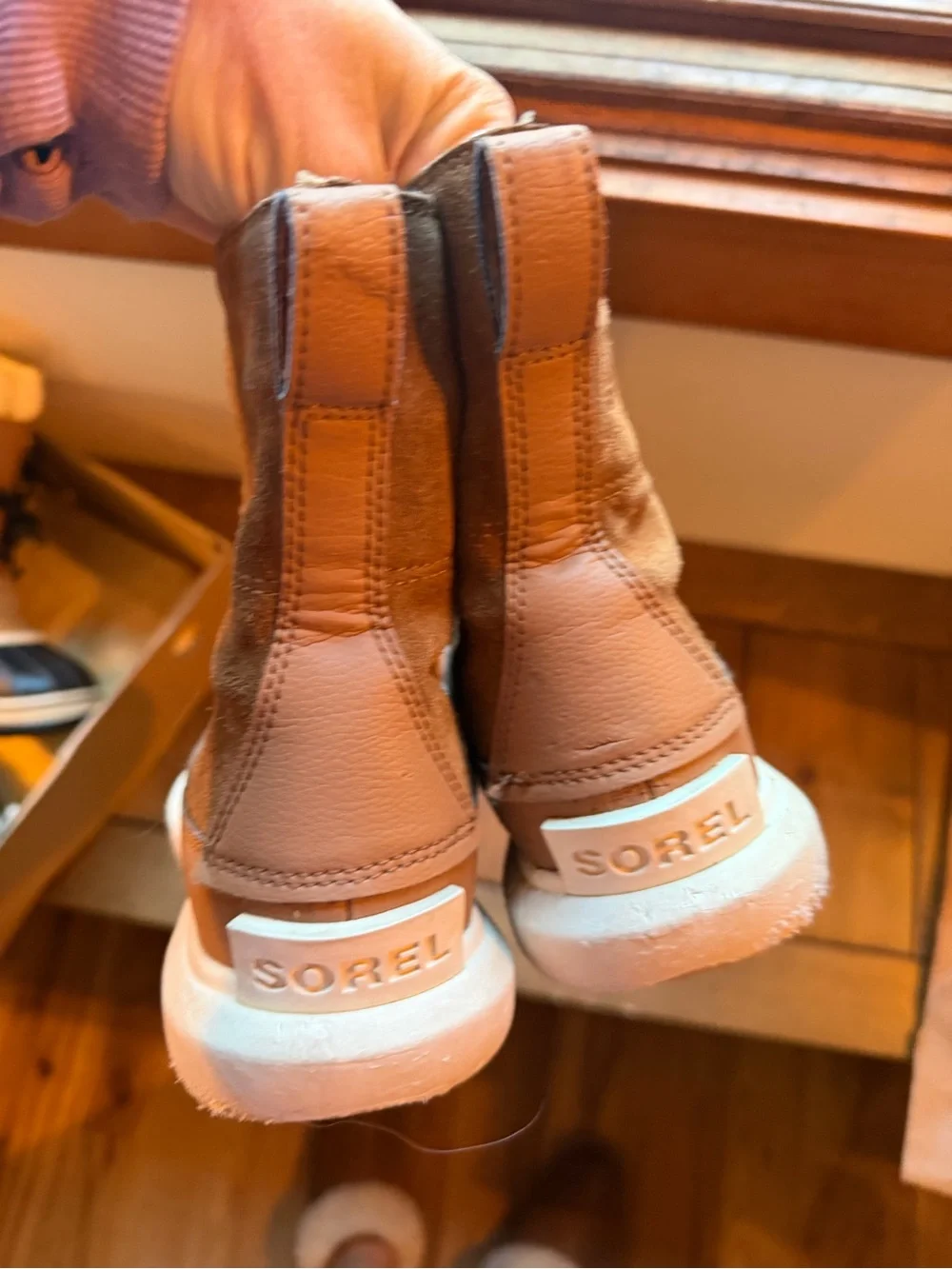 Sorel Kids Brown Suede Lace-Up Rain & Snow Boots